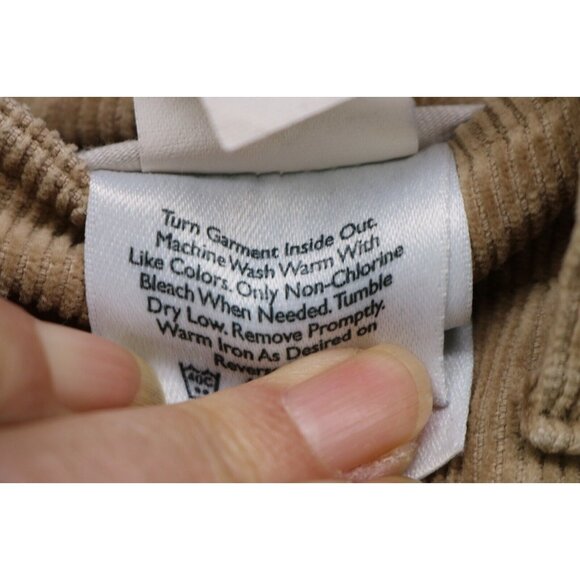 Eddie Bauer Tan Corduroy Stretch Skirt-Size 12-Pockets-Lagenlook - Picture 10 of 13